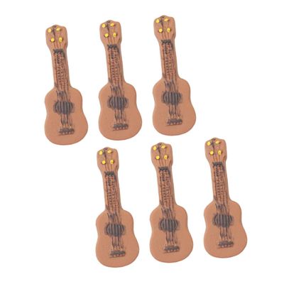 Yardwe 6pcs Guitar Model Display Micro Guitar Decors Mini Simulation Mini Desktop Adorns