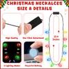 20 PCS Light up Christmas Necklaces, Xmas Party Accessories of 10 Kinds, 3 Glow Modes Christmas Light Necklace party Favors, Multi-color Xmas Light Necklace for FestiveTheme Ugly Sweater Supplies view 3
