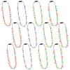 Christmas Party Accessories, 12PCS Christmas Light Necklace, Christmas Favors Colorful Bulbs, 3 Modes Light Up Christmas Necklace Santa Claus Christmas Trees Snowmen Christmas Necklaces Adults view 1