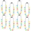 8 Pack Christmas Necklace Lights, 12 Glowing Bulbs Christmas Accessories with 3 Modes, Colorful Christmas Necklace, LED Xmas Party Favors for Ugly Sweater Contest Family Reunion Holiday Celebrations view 1