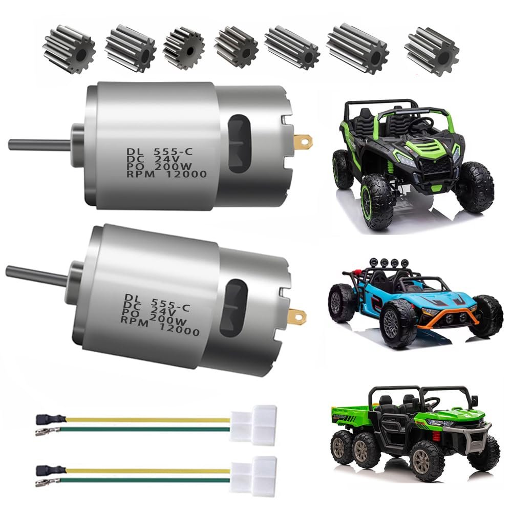2PCS 24V RS555 12000 RPM Electric Drive Motor for Power Wheels Motor Upgrade,30V 36V High Speed Engine for Kids Ride on Toys Car Replacement Parts