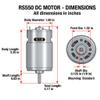 2PCS 24V RS555 12000 RPM Electric Drive Motor for Power Wheels Motor Upgrade,30V 36V High Speed Engine for Kids Ride on Toys Car Replacement Parts view 3