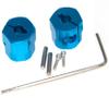 54610 Wheel Hex Clamp Compatible with 1/10 Tamiya WR GF G6 Series WR02 GF01 G601 Upgrade Rc Car Aluminum Alloy 12mm Wheel Hex Hub Adapter Part Replacement(Blue) view 2
