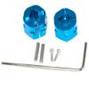 54610 Wheel Hex Clamp Compatible with 1/10 Tamiya WR GF G6 Series WR02 GF01 G601 Upgrade Rc Car Aluminum Alloy 12mm Wheel Hex Hub Adapter Part Replacement(Blue) view 3