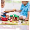 Abaodam 1set Miniature Traffic Cones and Road Sign Playset Educational Simulation Props for Boys and Girls Encourages Traffic Safety Awareness and Learning for Classroom and Sand Table view 2
