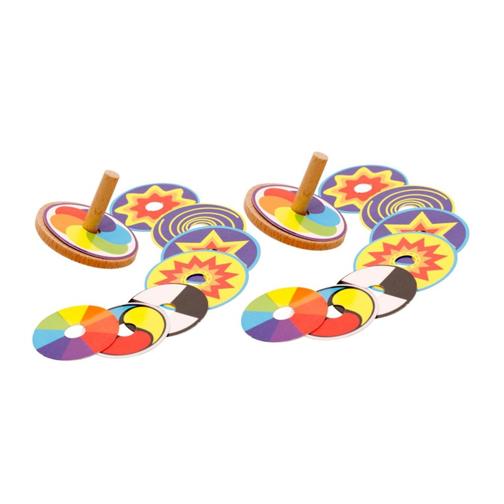 HANABASS 2sets Wooden Tops Gyroscope Toys for Boys and Girls Preschool Toys Fidget