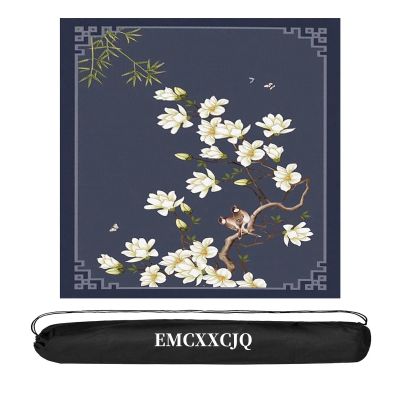 ZHDLdpUS Mahjong Table Mat Home Playing Poker Tablecloth Thickened Soundproof Square Tablecloth Automatic Mahjong Table(Deep Blue,85cm/33.4in)