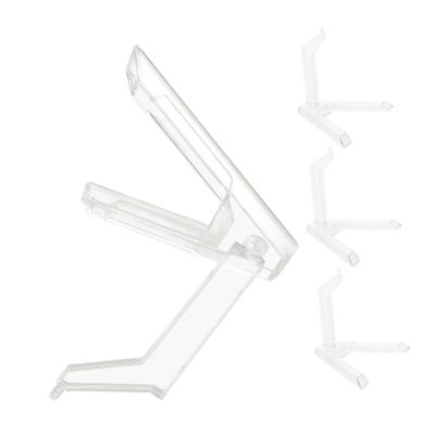 Abaodam 4pcs Clear Flexible Action Figure Display Stands for Dolls and Model Toys Versatile Base Holder for Showcasing Figures Easy Assembly and Smooth Finish