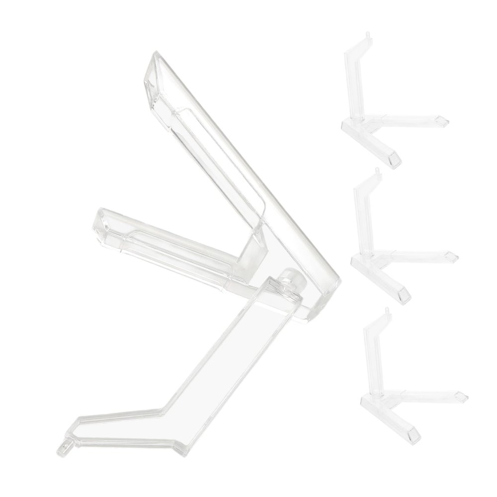Abaodam 4pcs Clear Flexible Action Figure Display Stands for Dolls and Model Toys Versatile Base Holder for Showcasing Figures Easy Assembly and Smooth Finish