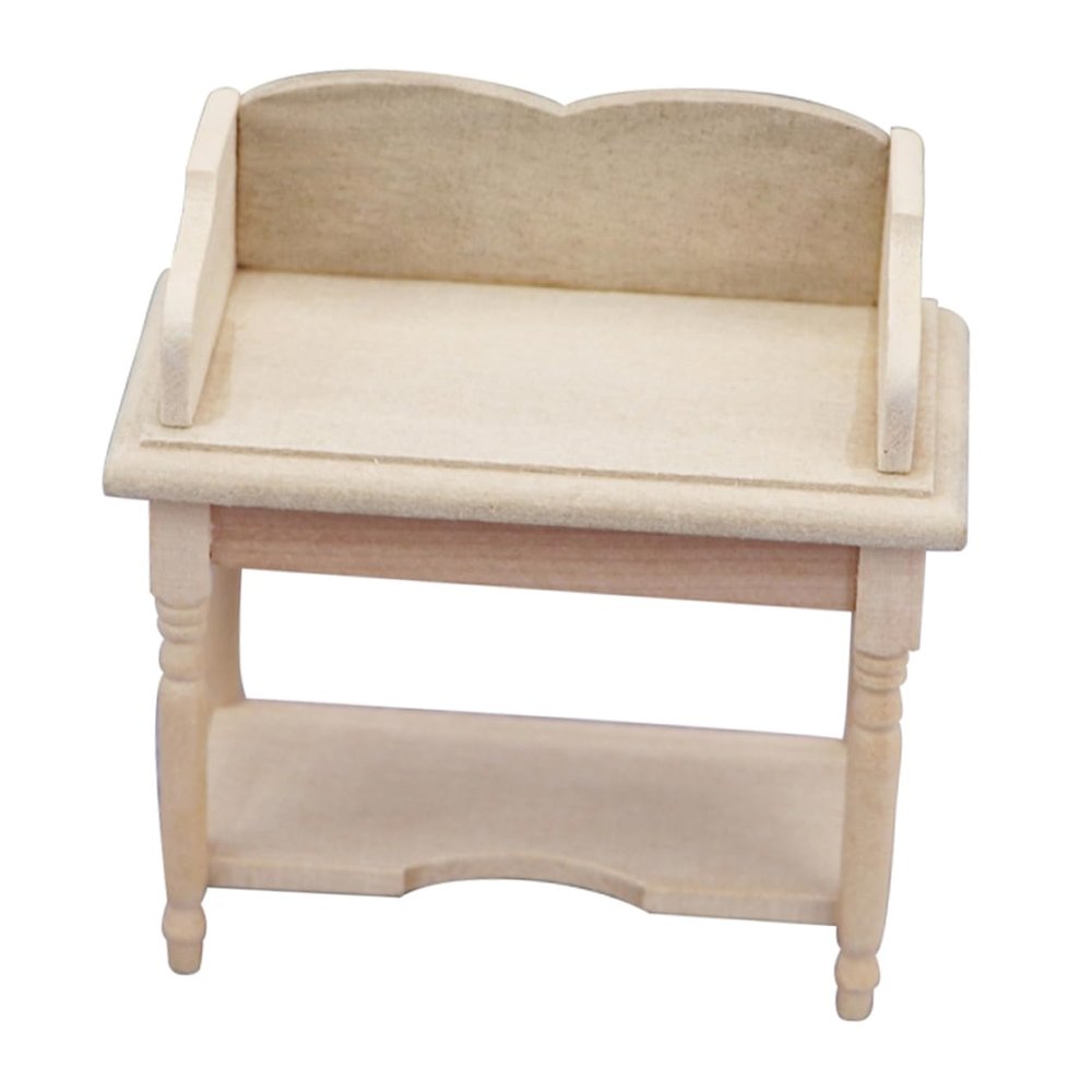 BCOATH Miniature Wooden Desk for Dollhouse Simulation Furniture Scale Creative Design Wooden Material for Mini Furniture Decoration and Cozy Atmospheres