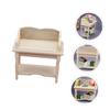 BCOATH Miniature Wooden Desk for Dollhouse Simulation Furniture Scale Creative Design Wooden Material for Mini Furniture Decoration and Cozy Atmospheres view 3