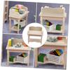 BCOATH Miniature Wooden Desk for Dollhouse Simulation Furniture Scale Creative Design Wooden Material for Mini Furniture Decoration and Cozy Atmospheres view 4