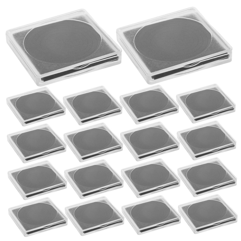 BESPORTBLE 20pcs Engraved Coin Box Portable Coin Storage Case Spacious Design Holder Albums Storage Organizer for Collectors Display Frame