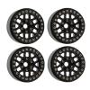 1.9in Aluminum Alloy Beadlock Wheel Rims Axial SCX10 90046 RC Crawler Car Parts Simulation Improvement Applicable for Remote Control Car (Black) view 1