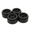 1.9in Aluminum Alloy Beadlock Wheel Rims Axial SCX10 90046 RC Crawler Car Parts Simulation Improvement Applicable for Remote Control Car (Black) view 3