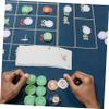 Abaodam 1set Portable Cartoon Chinese Mahjong Playing Cards Dice Mini Home Mahjong Card Game Travel-Friendly Deck for Family and Friends view 3