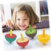 LIOOBO Fruit Shape Mini Top Wooden Boys and Girls Toy Exercise Fine Motor Skills Hand-Eye Coordination Safe for Toddlers Lemon view 2