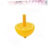 LIOOBO Fruit Shape Mini Top Wooden Boys and Girls Toy Exercise Fine Motor Skills Hand-Eye Coordination Safe for Toddlers Lemon view 4