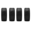 1/10 RC Drift Car Tires - Hard Rubber Tire Set for TT02 - Enhanced Road Support and Durability Stable and Driving Black (4PCS view 2