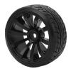 1/10 RC Drift Car Tires - Hard Rubber Tire Set for TT02 - Enhanced Road Support and Durability Stable and Driving Black (4PCS view 3