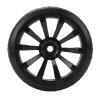 1/10 RC Drift Car Tires - Hard Rubber Tire Set for TT02 - Enhanced Road Support and Durability Stable and Driving Black (4PCS view 4