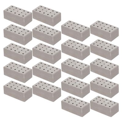 BAZEITFLOW 30pcs Miniature Bricks for Crafts and Landscaping Tiny Building Blocks for Projects Realistic Fake Brick Decor for Model Building and Dollhouses