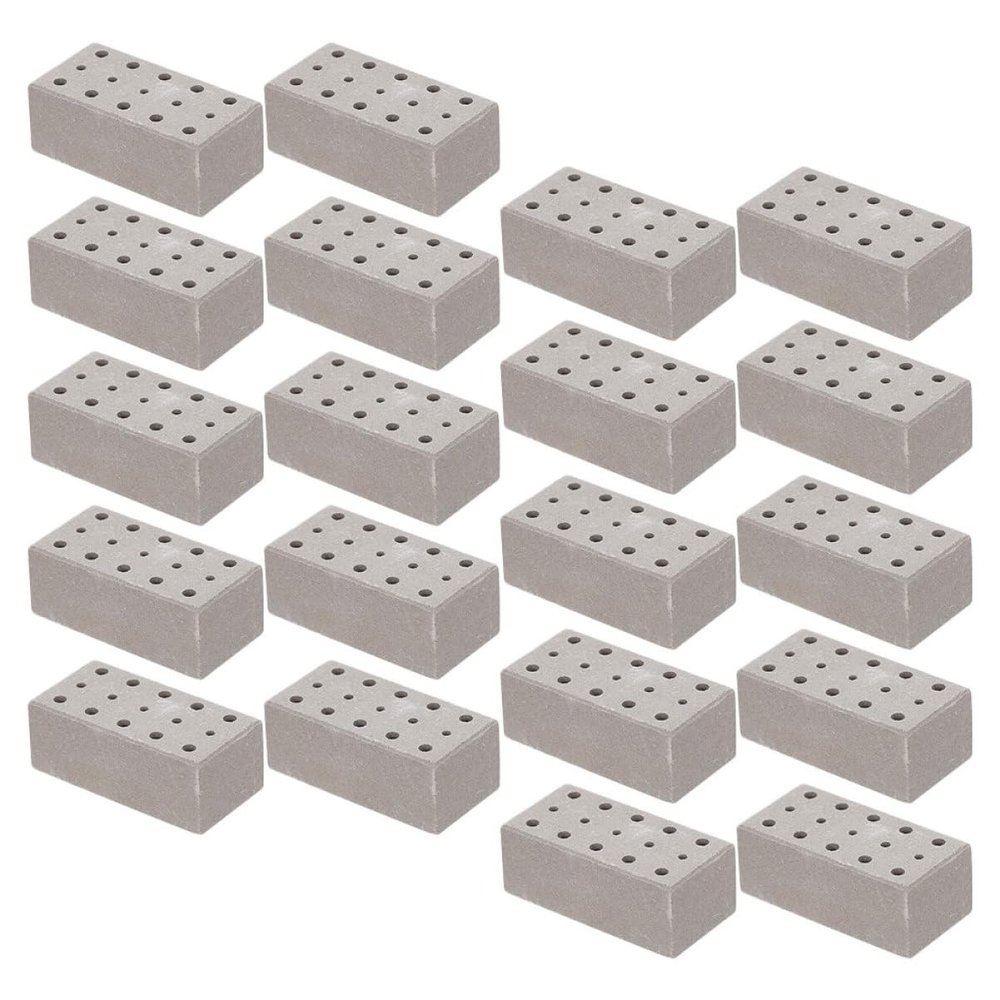 BAZEITFLOW 30pcs Miniature Bricks for Crafts and Landscaping Tiny Building Blocks for Projects Realistic Fake Brick Decor for Model Building and Dollhouses