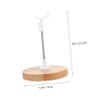 Yardwe Adjustable Doll Stand Doll Displaying Stand Stable Wooden Storage Shelf view 2