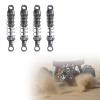 Colaxi 4 Pieces Metal RC Car Shock Absorbers,Spare Parts,Upgrades Parts Dampers Metal Spring for 1/12 Scale MN78 Model Trucks RC Car, black view 4