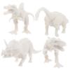 Garneck 4Pcs Dinosaur Model Kit DIY Painting Set Realistic Small Dinosaur Toys for Kids Creative Craft Activities Including Tyrannosaurus Triceratops Brachiosaurus Spinosaurus view 1