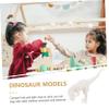 Garneck 4Pcs Dinosaur Model Kit DIY Painting Set Realistic Small Dinosaur Toys for Kids Creative Craft Activities Including Tyrannosaurus Triceratops Brachiosaurus Spinosaurus view 3