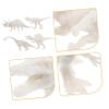 Garneck 4Pcs Dinosaur Model Kit DIY Painting Set Realistic Small Dinosaur Toys for Kids Creative Craft Activities Including Tyrannosaurus Triceratops Brachiosaurus Spinosaurus view 4