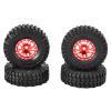1in RC Car Tire Rubber Vehicle Wheels Crawler Tires for Axial SCX24 90081 AXI00001 AXI00002 (Red) view 1