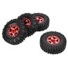 1in RC Car Tire Rubber Vehicle Wheels Crawler Tires for Axial SCX24 90081 AXI00001 AXI00002 (Red) view 2