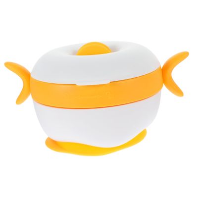 Milisten Double Layer Insulated Thermal Bowl for Toddlers Unbreakable Food-Grade Stainless Steel Dish Lid for Home and Travel