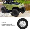 55mm Front Rear Rubber Tires 5 Spoke Metal Wheel Rim for Axial SCX24 1/24 RC Car Strong Counterweight Coupler (Silver) view 2