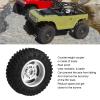 55mm Front Rear Rubber Tires 5 Spoke Metal Wheel Rim for Axial SCX24 1/24 RC Car Strong Counterweight Coupler (Silver) view 3
