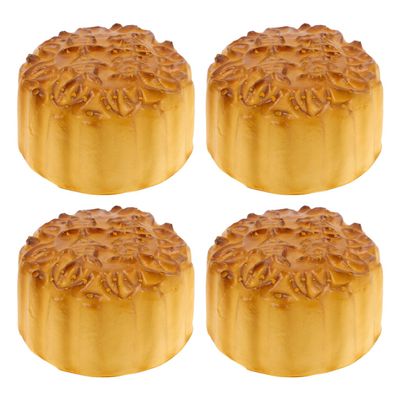 Yardwe Realistic Fake Mooncake Pu Material Elastic Moon Cake Mold with Aromatic Scent Chinese Food Decoration for Home and Holiday Display