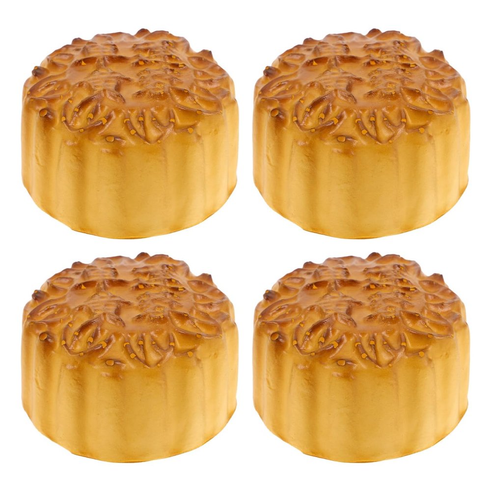 Yardwe Realistic Fake Mooncake Pu Material Elastic Moon Cake Mold with Aromatic Scent Chinese Food Decoration for Home and Holiday Display