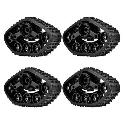 Rubber Crawler Tyre, Performance-Enhanced Impact Resistance for WPL 1/16 Truck, RC Tyre Set of 4 for Model Car Enthusiasts and Hobbyists
