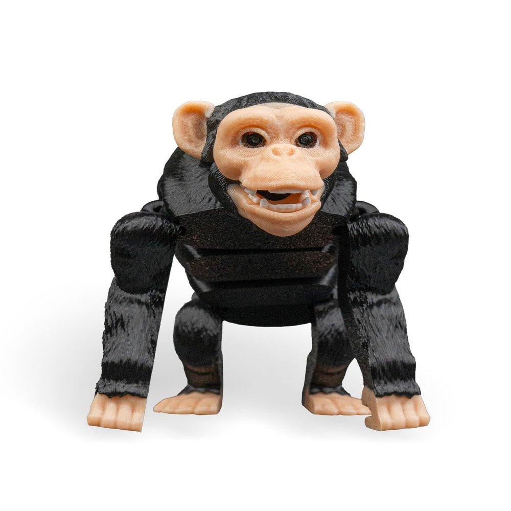 Articulated Chimp Figurine  Jungle Desk Fidget for Teens & Adults  Stress Relief & Collectible  3D Printed in Canada