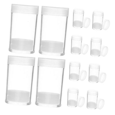 Angoily Large Capacity Coin Storage Bucket Plastic Capsules Coin Collection Storage Tube for Money Saving
