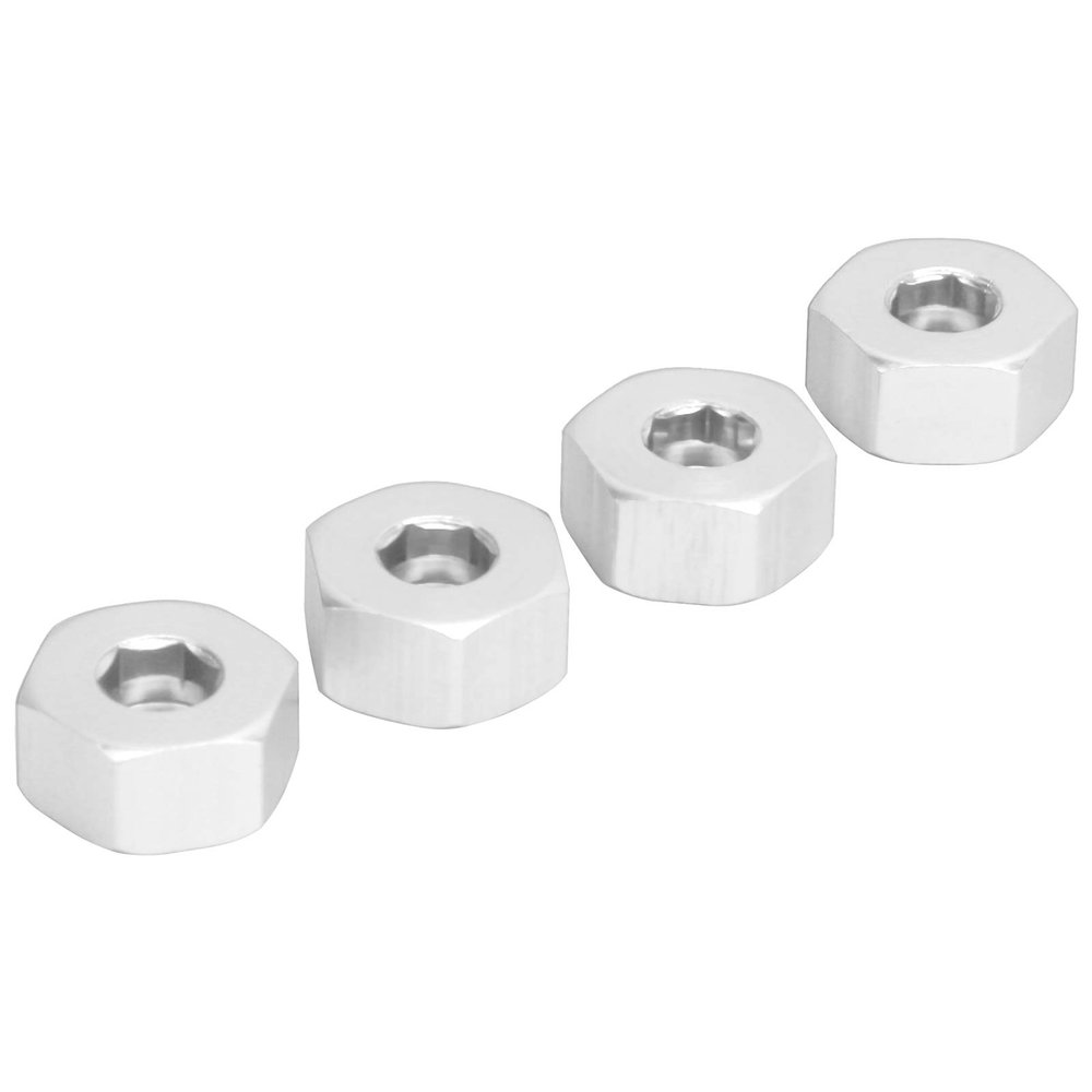 Alomejor Upgrade Your WPL D12 1/10 RC Trucks with 12mm Hex Adapter Set, Wheel Hub Hex Combiner Kit with Screws, Enhance Vehicle Stability, Suitable for RC Car Enthusiasts (Blue B) (Silver S)