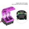 Motor Heat Sink with Cooling Fan for 1/10 Electric RC Car 540/550 Motor, Superior Heat Dissipation, Compatible with AXIAL SCX10/ CC01 (Purple view 2