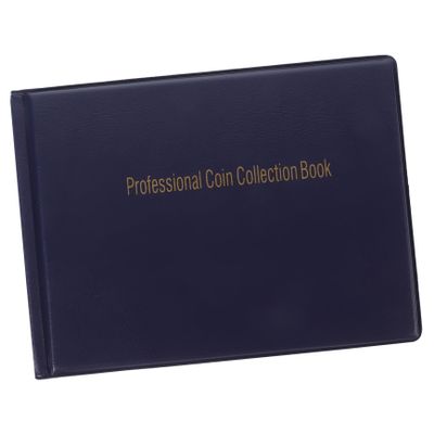 Angoily Slot Horizontal Insert Coin Collection Book Large Capacity Coin Storage Album for Collectors Dustproof Stylish