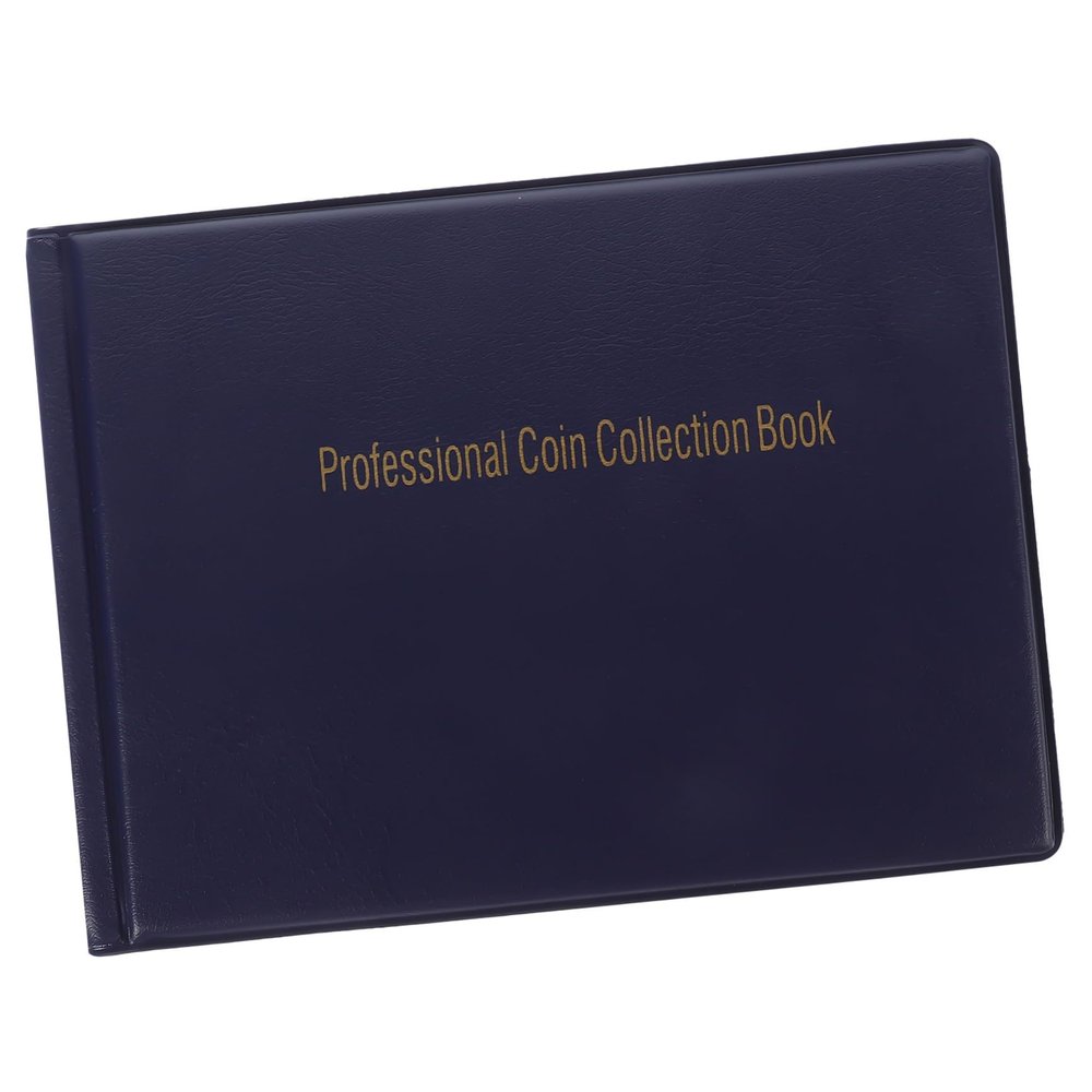 Angoily Slot Horizontal Insert Coin Collection Book Large Capacity Coin Storage Album for Collectors Dustproof Stylish