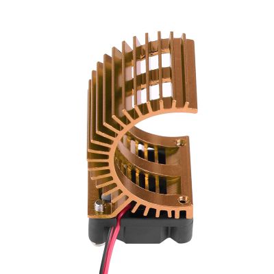 Motor Heat Sink with Cooling Fan for 1/10 Electric RC Car 540/550 Motor, Superior Heat Dissipation, Compatible with AXIAL SCX10/ CC01 (Purple) (Black) (Blue) (Gold