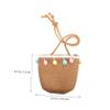 LIOOBO Boys and Girls Straw Bag Beach Party Bag Woven Summer Handbag Boho Purse for Boy Girl view 2