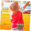 LIOOBO Boys and Girls Straw Bag Beach Party Bag Woven Summer Handbag Boho Purse for Boy Girl view 3