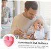 Garneck Silicone Suction Plate Heart Shaped Feeding Dish for Boy Girl Microwave Safe and Easy to Clean for Boy Girl Mealtime Training Pink view 4